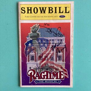 Marin Mazzie & Mark Jacoby (Only) Signed Playbill Ragtime Brian Stokes Mitchell